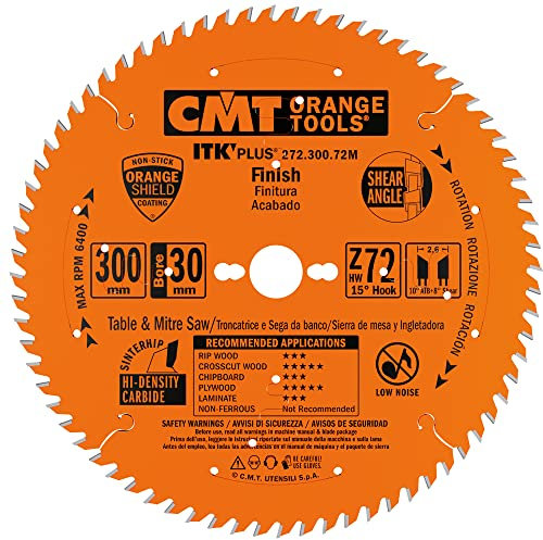 CMT 272.300.72M Lama Circolare Itk-Plus per Taglio Traverso Vena, Arancio