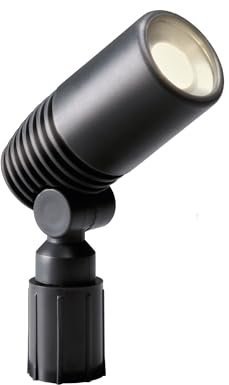 Garden Lights® Alder - 12v 2W44 PBT Kunststoff Anthrazit - verwendung mit Erdspieß oder Montage fuß Gartenstrahler - Erweiterungsset ohne Transformator