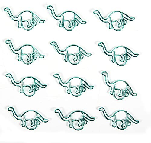 12x Büroklammern dinosaurier, Metall Lustige Lesezeichen Dokument Clips für Schule Schreibtisch Organisation Liefert, 38 * 18mm