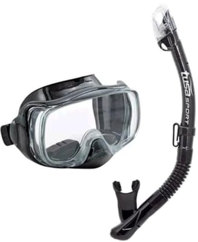 TUSA Imprex 3D Schnorchel-Set Maske trocken schnorchel Tasche - silikon transparent/schwarz