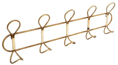 Atmosphera - Garderobe mit 5 Haken aus goldfarbenem Metall 76x21 cm - Gold