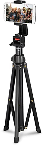 Hama Rotary Smartphone Stativ-Set 1/4 Zoll Arbeitshöhe = 41,5-150 cm, Schwarz