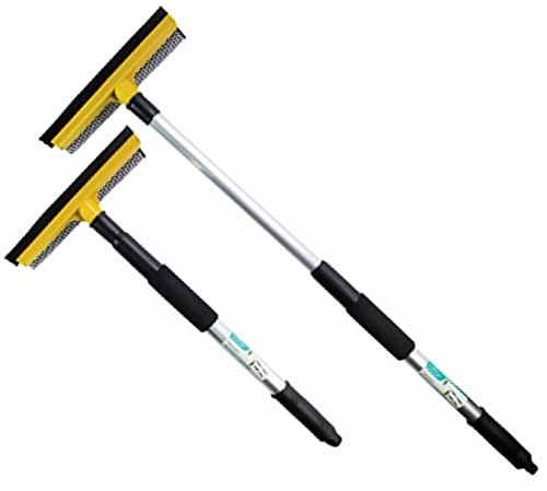 Ashley 45 To 75Cm Extendable Professional ALUMINIUM TELESCOPIC SQUEEGEE Window Cleaner Sponge Wiper Rubber Head Cleaning DIY Drying UK FREE P&P