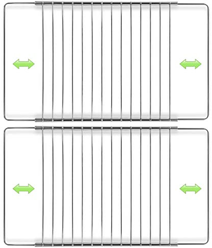 MIRTUX 2 x griglia per forno. Modello adattabile. Larghezza: 31 cm e lunghezza estensibile - regolabile da 37 cm (misura minima) a 65 cm (misura massima).