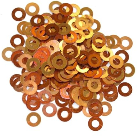 JUMELA Rondelle for coltelli Pieghevoli Fai-da-Te Coltelli Pieghevoli Viti Spessore Rondelle ad Anello in Ottone Accessori for coltelli Pieghevoli in Bronzo Strumenti 10 Pezzi