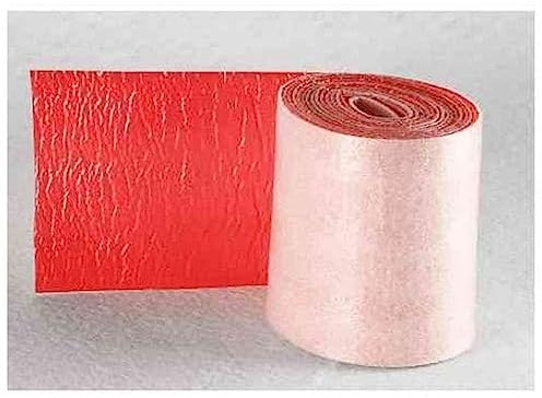 PE-Wickelstreifen rot Länge 3,6 m / Breite 70 mm und 100 mm mit Isolierdicke 2 mm – Isolation und Körperschalldämmung mit diffusionsdichter Außenhaut als Dampfsperre (100 mm)