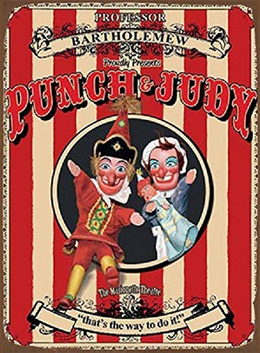 Punch and Judy Poster Vintage Style Metal Advertising Wall Plaque Sign Tin Sign Metal Decor Metal Sign Poster 8X12 Inches A9