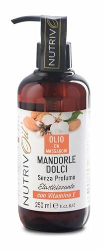 NUTRIVOIL - Puro Olio di Mandorle Dolci senza profumo 250 ml, arricchito con Vitamina E