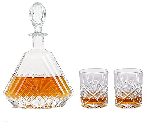YOtat Verres À Vin Verres À Whisky en Cristal Verres À L'Ancienne Verre À Whisky Ensemble Transparent De 6 Verres À Whisky Cadeau pour Petit Ami (Ensemble De 2 Tasses)
