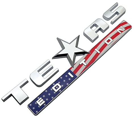 Generic Texas Edition-Sternaufkleber, Texas Edition-Abzeichen - 3 m langes Emblem-Abzeichen zum Aufkleben - Cooler Abs-Kotflügel-Seitentür-Aufkleber, stilvoller 3 m Langer Autoaufkleber zum Aufkleben
