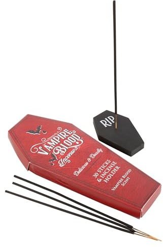 Bâtons d'encens et porte-cercueil en forme de sang de vampire – Ensemble d'encens mystique gothique