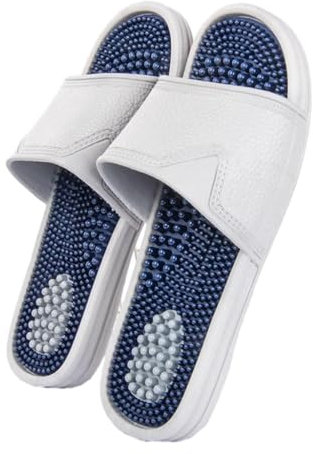 VENYAA Pantoufles de massage pour homme et femme à semelle souple - Chaussures de massage antidérapantes pour spa intérieur et pédicure - Sandales thérapeutiques à la maison (taille : 43/44, couleur :