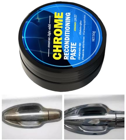 Nettoyant pour chrome de voiture, crème de polissage pour chrome, produit de polissage pour métal pour protéger la peinture, protection multi-usages, polissage brillant pour tuyaux
