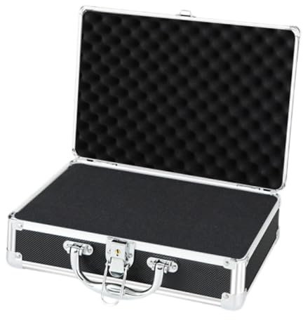 Colcolo Valise de Transport avec Serrure, étui Rigide en Aluminium, Portable pour Documents, boîte à Outils Polyvalente, Mallette Vide, Size S