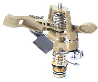 Irrigatore a impulso a 360°, con regolazione della portata, connessione da 1/2, realizzato in metallo per una maggiore durata. *