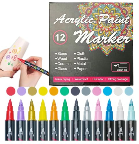 Temporäre Tat-too -Marker Für Haut, 12 Farbkörpermarker Für Kinder Und Erwachsene, Körperkunstfarben, Waschmaschinenfarbe Für Kinder Männer Frauen, Safty Ink Tat-too Stifte - Fett Und Finelines