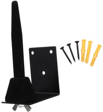 BESPORTBLE Porte-Flûte Mural Noir en Fer Solide Support pour Clarinette, Facile à Installer, Améliore la Stabilité, Kit Complet 3 Vis pour Instruments à Vent