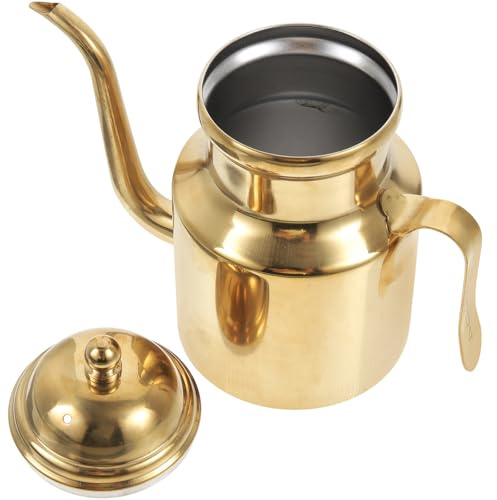 Hemobllo Oil Strainer Pot en Acier Inoxydable 450ml Porte-huile Multifonction et Couvercle Anti-poussière pour Distributeur D'huile Domestique et Distributeur de Vinaigre Ménager