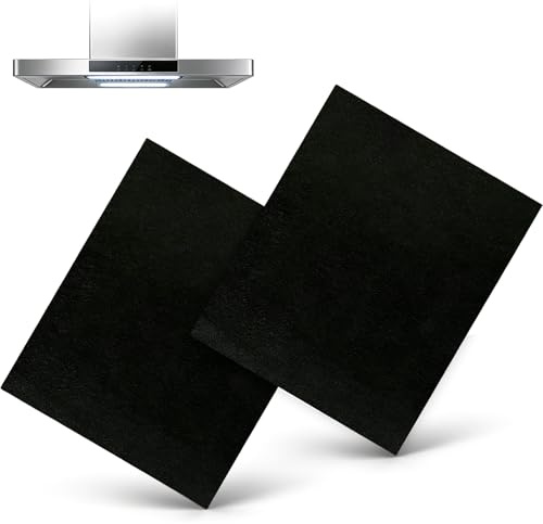 2Pcs Premium Carbon Cooker Hood Filter, 57×47cm Flame-Resistant Charcoal Cartridge Universal Extractor Fan Filter for Kitchen Odor & Grease Trap