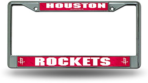 NBA Houston Rockets - Marco de matrícula de cromo estándar