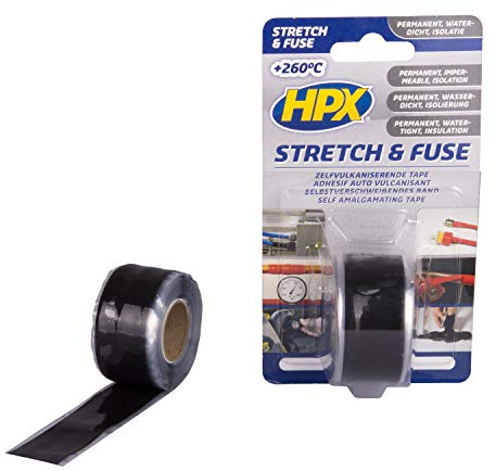 Ruban adhésif auto-vulcanisant noir Stretch & Fuse 3m x 25mm HPX- SZ2503