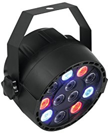 EUROLITE LED Party Spot | 12 x 1 W RGBW LEDs | Standalone oder DMX | LED Display Anzeige | Mit Stroboskopeffekt