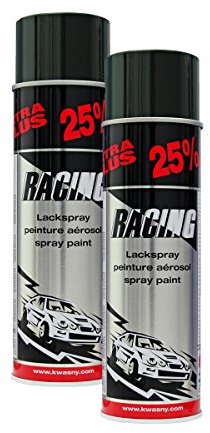 KWASNY Schwarz Glänzend Lackspray 500Ml Spray Glanz Autolack Sprühlack 288 905 2X