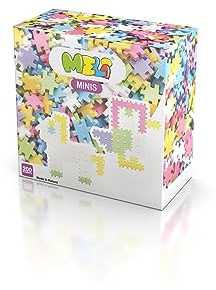 Meli Minis Pastel 200 | 200 Bunte Steckbausteine für kreative Kinder ab 3 Jahren | Lernspielzeug für Mosaike, Figuren & 3D-Modelle | Fördert Motorik & Fantasie