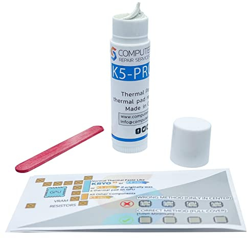 K5 PRO 10g Viscous Thermal Paste for Thermal Pad Replacement Liquid Thermal Pad Putty Compatible with Apple iMac, Asus ROG, Acer Nitro, MSI laptops, RTX 3080, 2080TI, 3090, PS4, Nintendo Switch, XBOX