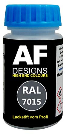 Alex Flittner Designs Lackstift RAL 7015 SCHIEFERGRAU stumpfmatt 50 ml | Hochwertiges Lackstift (lösemittelhaltig) - ideal geeignet für Hobby, Freizeit, Modellbau, Basteln und um Kunststoff - oder