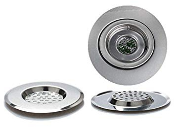 EUROXANTY Edelstahl-Abflusssiebe | Satz von 4 Haarsieben mit Durchmessern von 75 bzw. 60 mm | Haarfänger für Duschen, Spülen und Waschbecken | 4 rostfreie Waschbeckensiebe