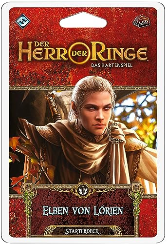 Fantasy Flight Games, Der Herr der Ringe: LCG – Elben von Lórien, Starterdeck, Expertenspiel, Kartenspiel, 1-4 Spieler, Ab 14+ Jahren, 30+ Minuten je Spieler, Deutsch