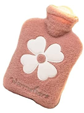 Bouillotte Eau Chaude bouillotte peluche bouillote mini bouillotte chauffant pour Soulagement Douleur Aide à Fournir Les Plus de Chaleur et de Confort (Rose, 1000ml)