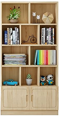 Einfaches Bücherregal aus massivem Holz, Bücherregal aus Kiefernholz, Studentenschrank for Kinder im Wohnzimmer YIJIAN (Farbe : 180x100x24cm (D))
