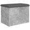 vidaXL Banco con almacenaje Madera ingeniería Gris hormigón 62x42x45cm