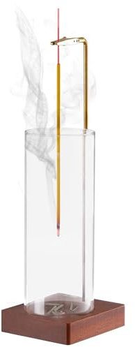 Porta Incenso per Bastoncini, Porta Incenso per Bastone, Porta Incenso in Legno, Dotato di un Profumato Raccoglicenere, Adatto per Camere da Letto, Sale Yoga e Sale di Meditazione