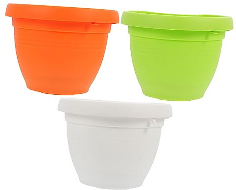 Sosoport 3pièces Pots De Fleurs Suspendus Lot pour Gouttières Jardinage Pratique Et Décoratif pour Plantes Intérieur Et Extérieur