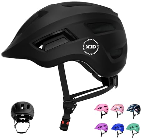 XJD Fahrradhelm Kinder, Kinderhelm für 2-8 Jahre Mädchen und Jungen, Skaterhelm Baby Verstellbar, Helm Fahrrad Kleinkind für Roller Scooter, Sporthelm (Schwarz, XS)