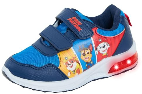 Paw Patrol pojkar lyser upp sportskor med ljus barn jaga marshall blinkande skor, gul Blå Röd, 11 UK Child
