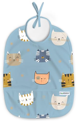 Nombear Wasserdichtes Lätzchen für Baby 6-12 Monate, 1 Packung - Beikost Baby Zubehör, Babylätzchen für BLW
