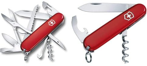 Victorinox Schweizer Taschenmesser Huntsman & Schweizer Taschenmesser Waiter, Swiss Army Knife, Multitool, 9 Funktionen, Klinge, Kapselheber, Dosenöffner