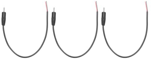 QUARKZMAN 3 Stück 2,5 mm Stecker auf blankes Kabel mit offenem Ende, Ersatz-TRS-2-poliges Stereo-Mono-Audiokabel, Steckerbuchse für die Reparatur von Ohrhörerkabeln, 0,25 m