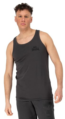 Lonsdale Herr Singlet Dolton smal passform, antracit/svart, L