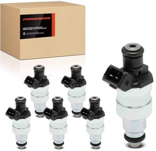Frankberg 6x Einspritzventil 2-Polig Benzin Replace# E4FZ9F593B | Kompatibel mit 3er E30 320 3er Cabriolet E30 M3 5er E28 M5 5er E34 535 6er E24 633 635 7er E23 732i 735i