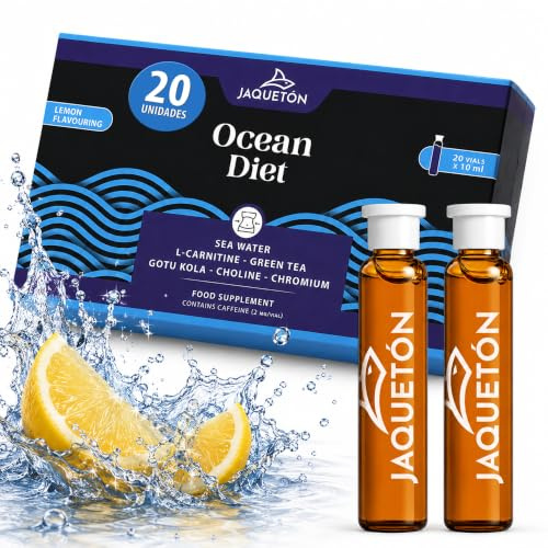 Agua de Mar 4 en 1 | QUEMAGRASAS NATURAL + 1000mg L-Carnitina + Té Detox, Cromo & Colina | Fórmula Avanzada Con Dosis Óptima | Control & Saciedad del Apetito | Pérdida de Peso y Retención de Líquidos