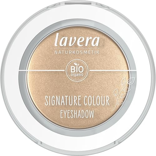 lavera Signature Colour Eyeshadow Dazzling Gold 08 Mandelöl & Vitamin E | vegane Naturkosmetik, intensive Farbabgabe, extra langer Halt, mühelos verblendbar