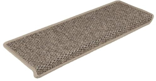 WSJHUHK Hushållstillbehör, trappsteg, självhäftande sisal-look 15 st 65 x 21 x 4 cm mörkbeige