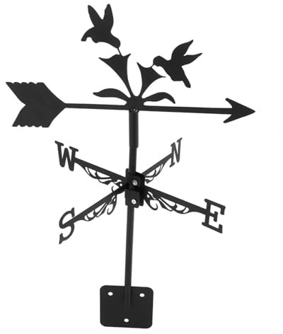 Abaodam Girouette Extérieur Indicateur Direction Vent Girouette Jardin Toit Décorative Fer Facile Monter