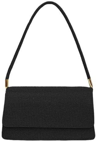 XFSRG Pochette Femme Noir Élégante Sac Paillettes Soirée Chic Accessoire Mode pour Femme (Noir)