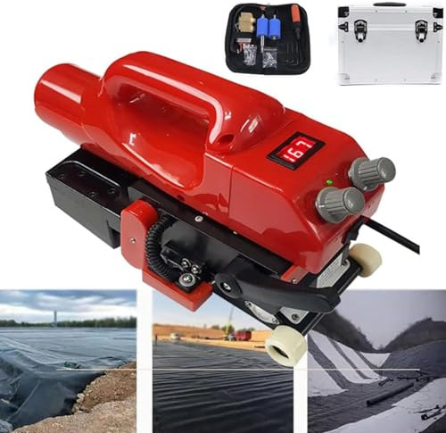 Hot Wedge Welding Machine for HDPE Geomembrane,800W Plastic Welder for Tunnel Waterproofing and Drainage Board Installation